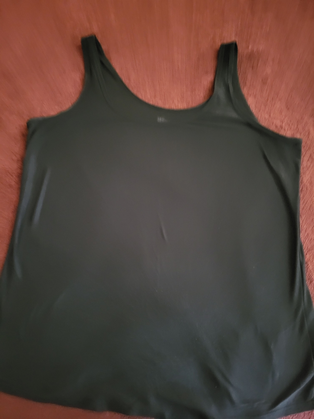 No Boundaries Dark Green Scoop Neck Tank Top